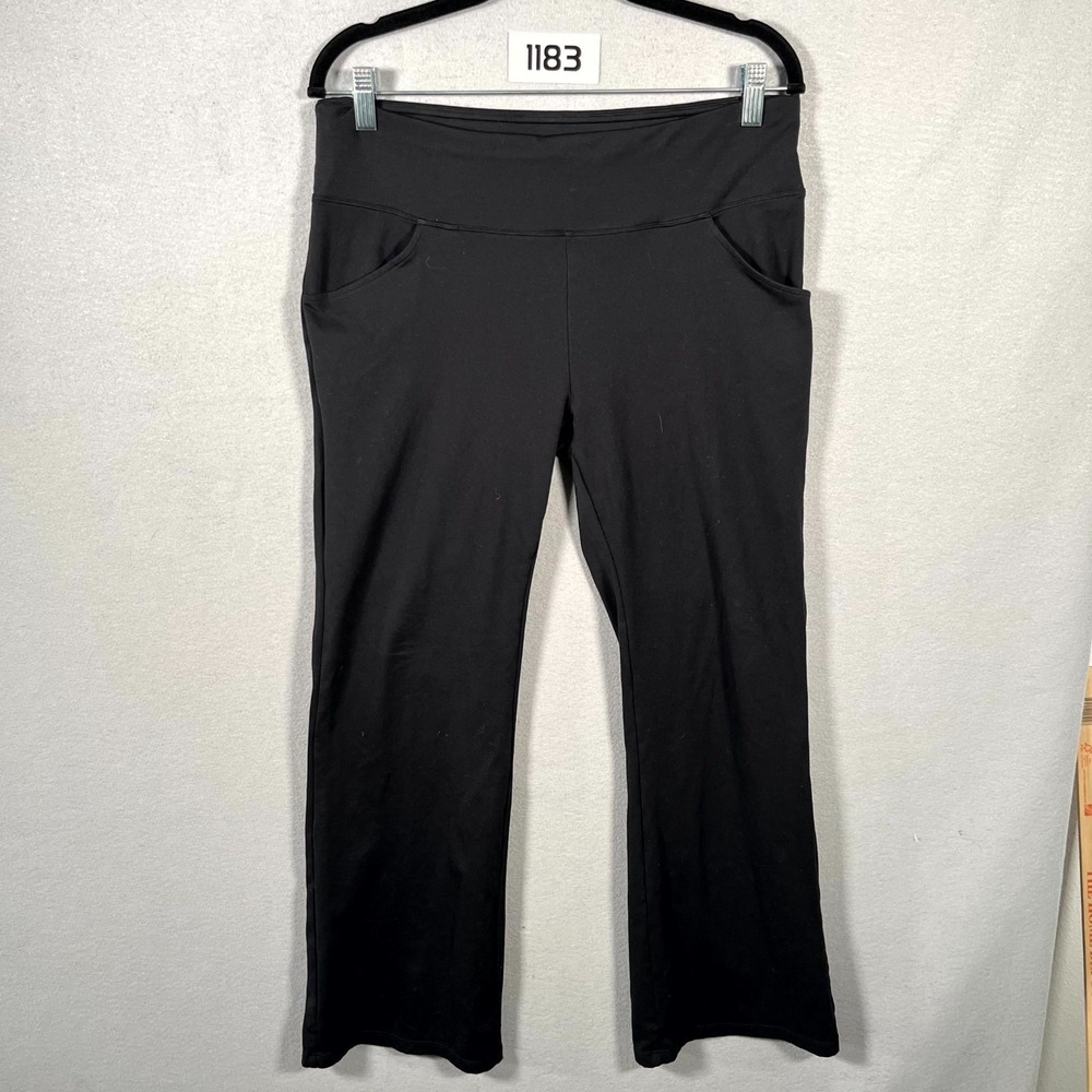 IUGA Leggings Womens 35x28 Black High Waist Athletic Work Bootcut Leg Yoga